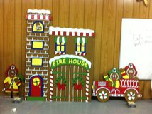 gengerbread fire house in Fort Polk, Louisiana