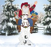 cowboy santa in Fort Polk, Louisiana